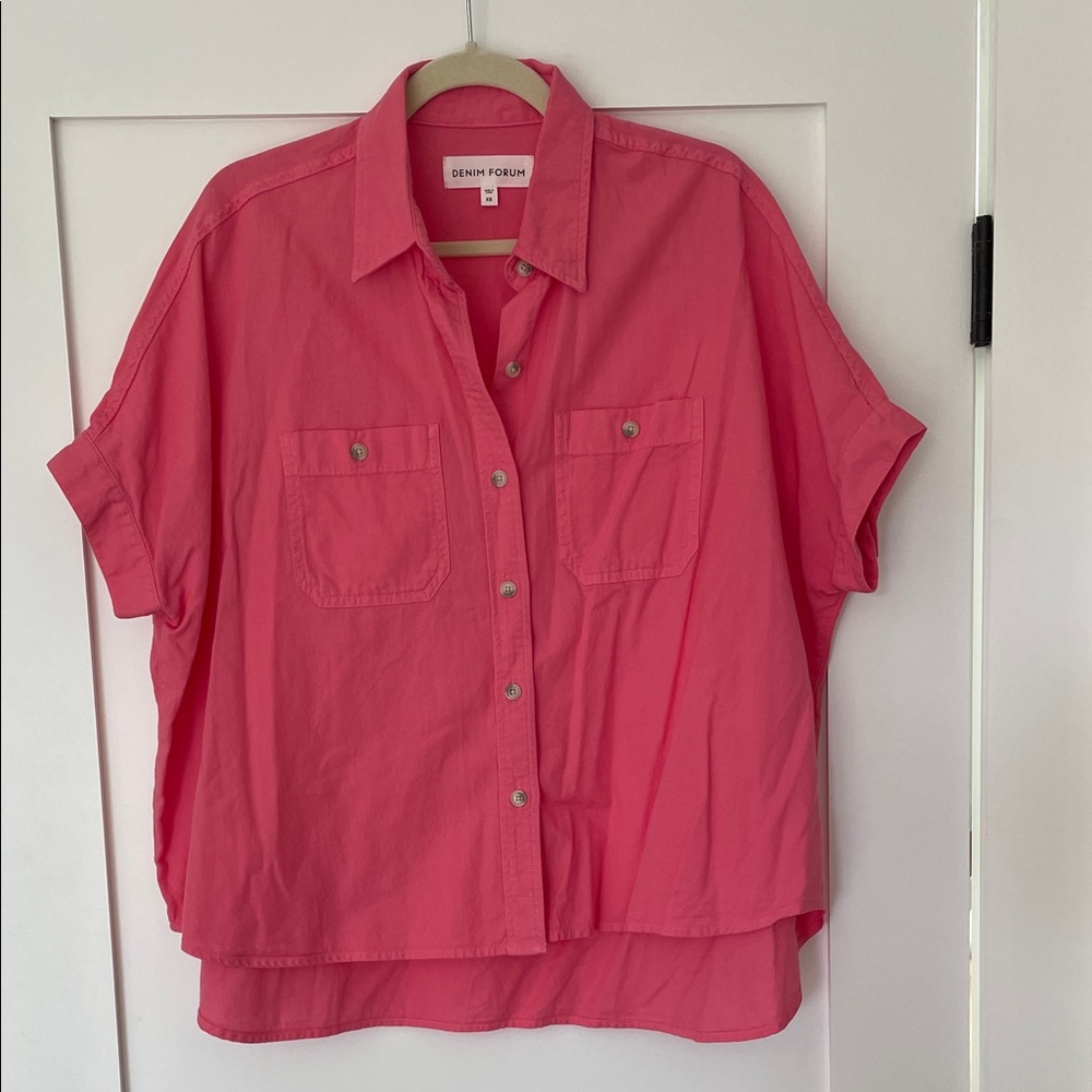 Denim Forum Pink Button-Up Shirt
